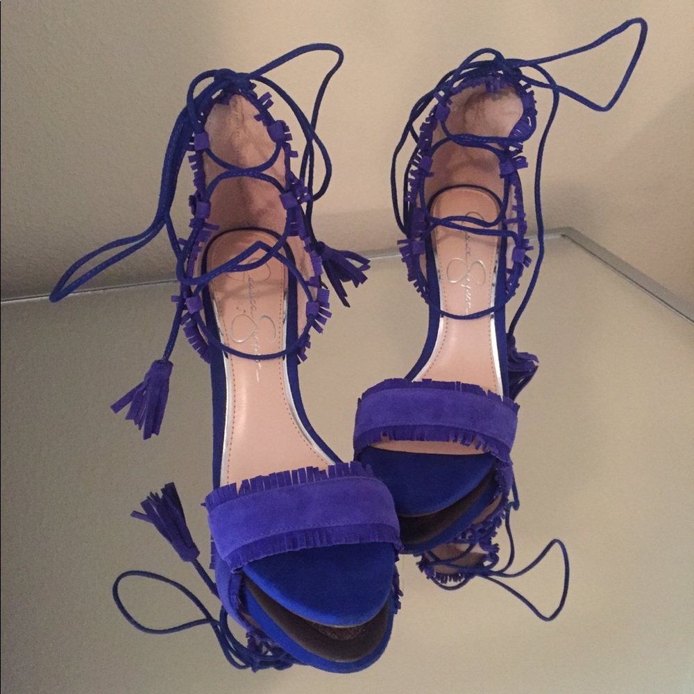 Jessica Simpson Blue Suede Heels